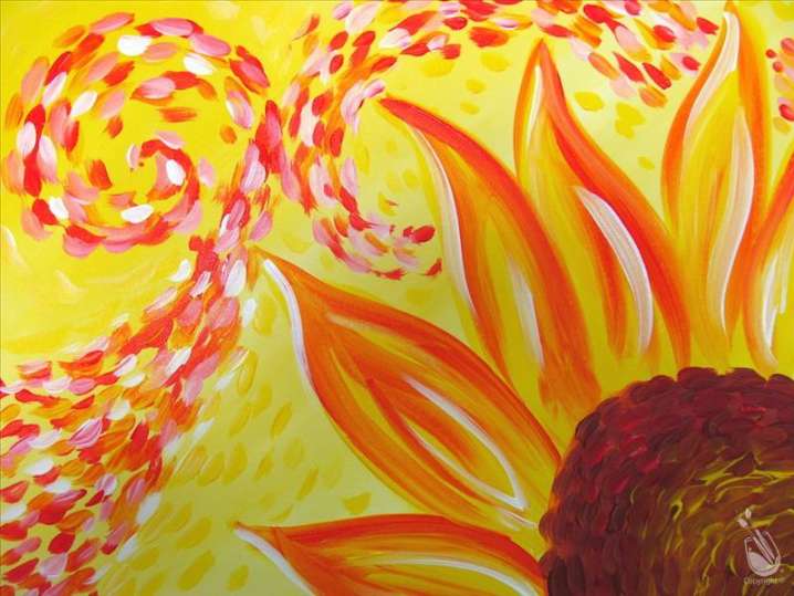 Paint and Sip Sunflowers From Van Gogh Houston Classpop!