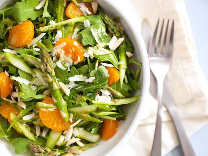 salad with asparagus and oranges | Classpop Shot