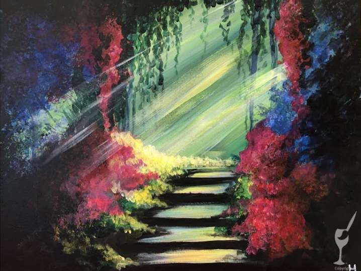 Paint and Sip - Sun Rays in the Woods - Houston | Classpop!