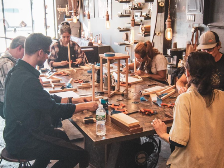 Art Class Woodworking for Beginners Make a Side Table NYC Classpop!