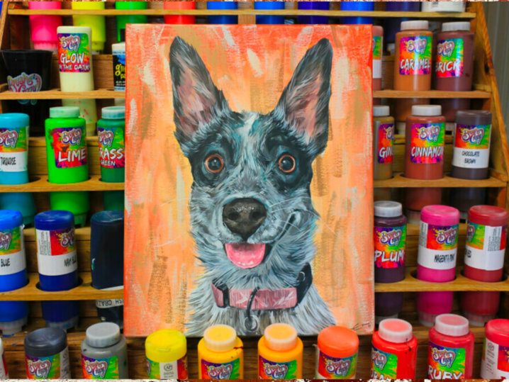 Columbus - dog painting Shot