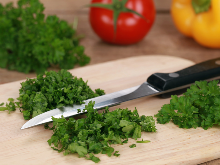 cutting parsley Shot
