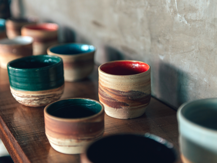 colorful pottery Shot