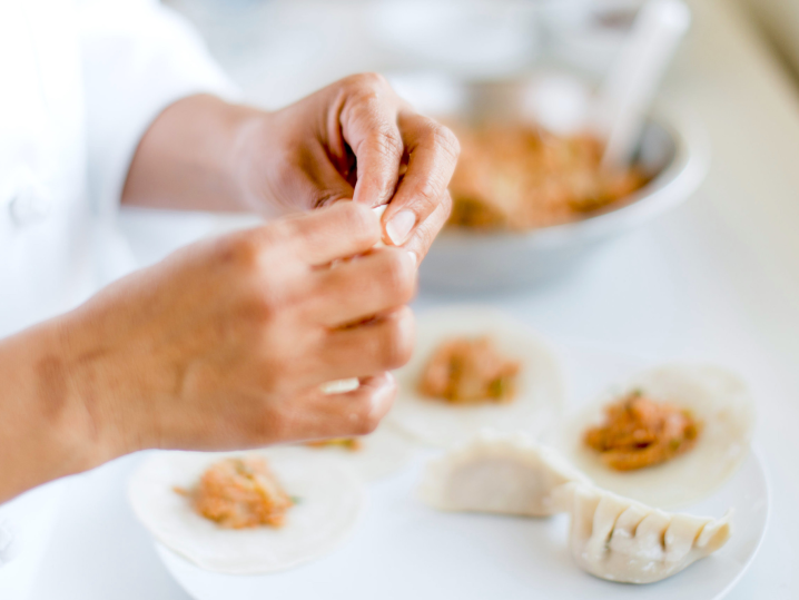 preparation of dumplings Shot