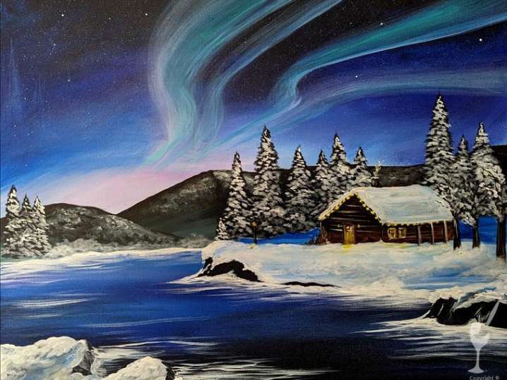 Paint and Sip Cozy Comforts San Antonio Classpop!