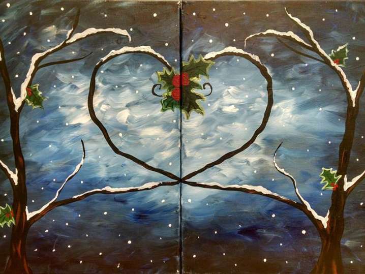 Paint and Sip - Date Night - Heart Branches - Austin | Classpop!