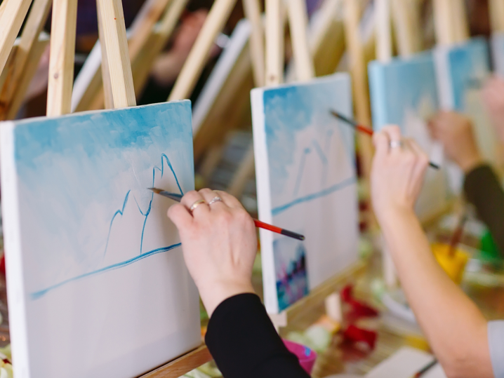 Paint and Sip Every Lock Has Its Key Date Night Indianapolis