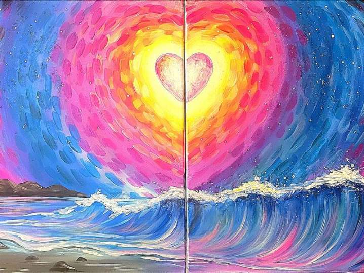 Paint and Sip - Eternal Love's Vibrant Glow - Date Night - Austin ...