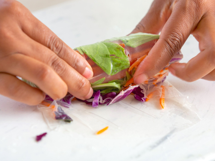 Bay Area - spring rolls preparation Shot