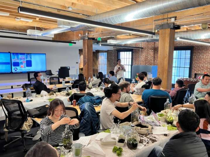 San Francisco - terrarium-making class team building Shot