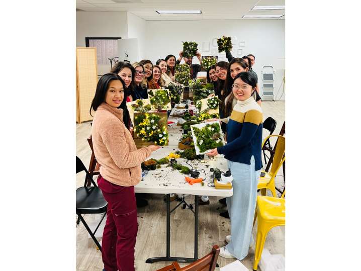 San Francisco - group in moss art class Shot