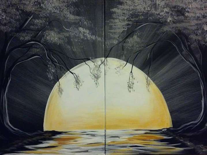 Paint and Sip - Moon Set in the Trees - Austin | Classpop!