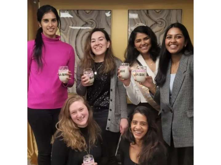 Boston - a group of women holding candles in art class Shot