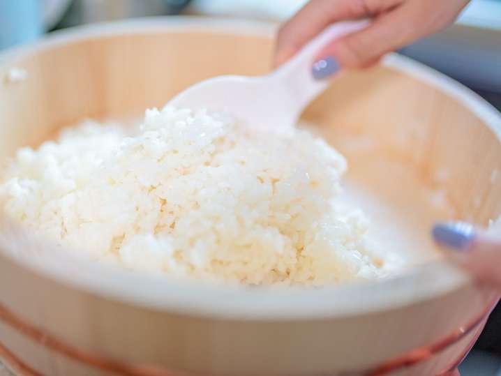 New Orleans - mixing white rice Shot