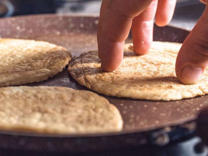 Making taco tortillas from scratch Shot