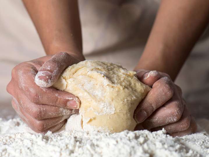Kneading dough Shot