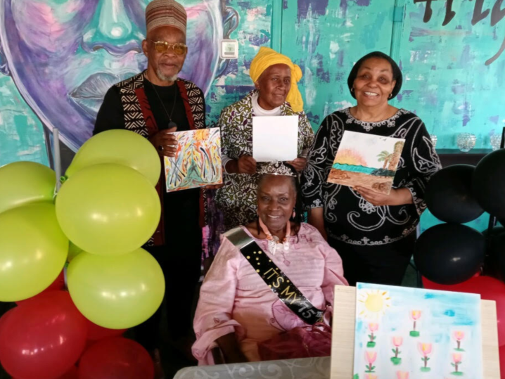 Atlanta - family attending a painting workshop Shot