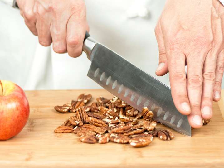 Walnuts and apples for plant based pie Shot