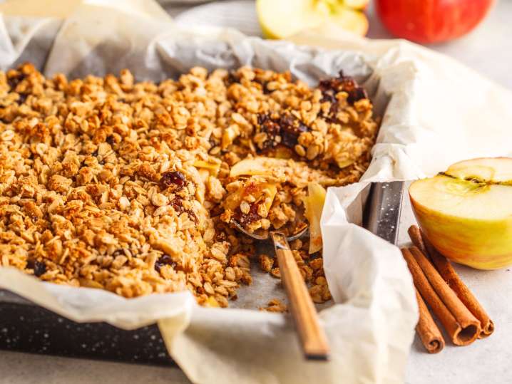 Apple Walnut Cinnamon Crisp Shot