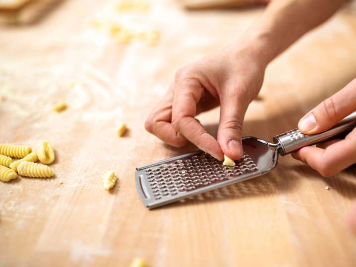 Making handmade cavatelli pasta Shot