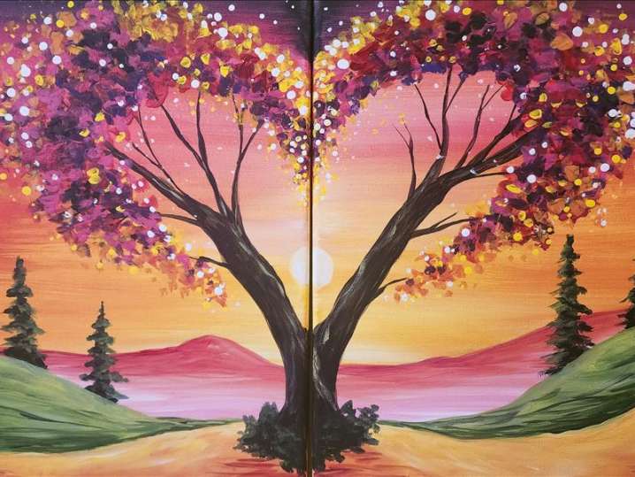 Paint and Sip - Tree of Love - Date Night - San Antonio | Classpop!