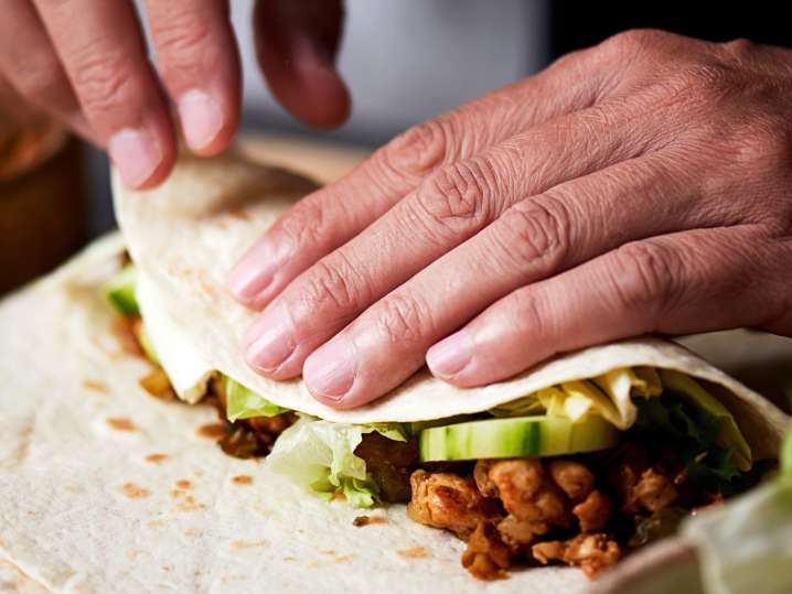 Assembling tacos Shot