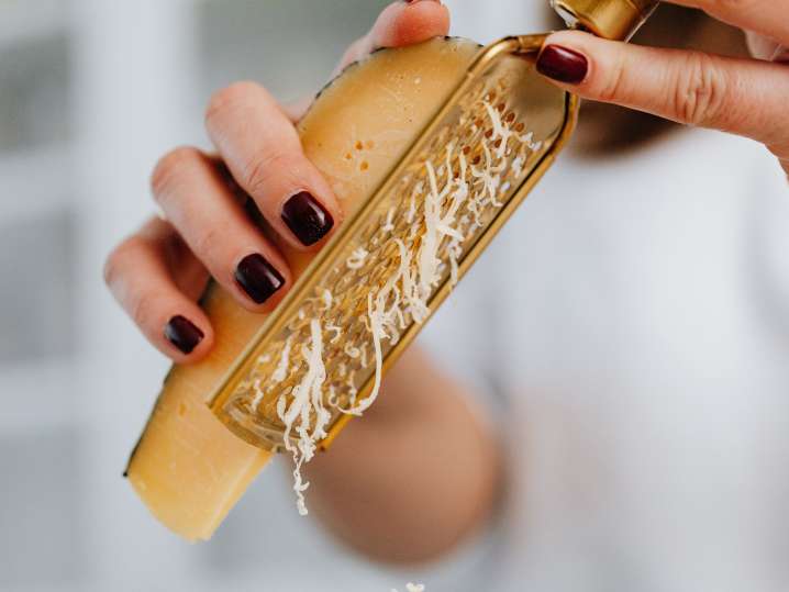 Grating Pecorino cheese Shot