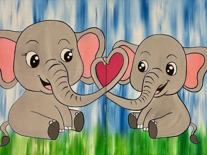 Paint and Sip - Playtime Dual Canvas - Family Fun - Pasadena | Classpop!