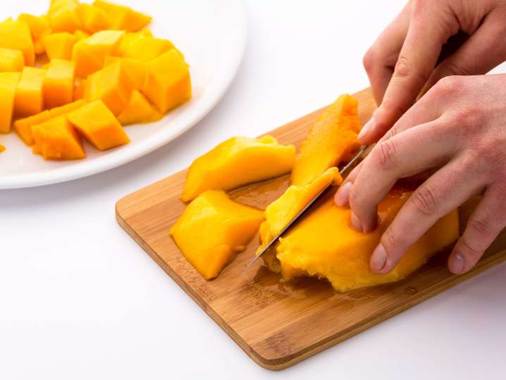 Cutting mango Shot