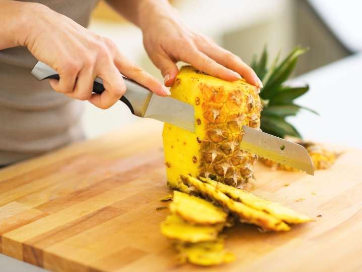 Cutting pineapple Shot