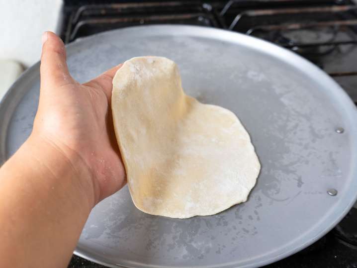 Making fresh tortilla Shot