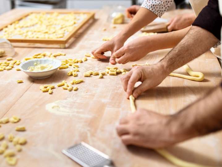 Hand-shaping pasta Shot