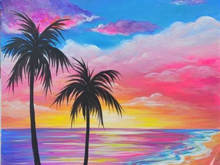 Paint and Sip - Life’s a Tropical Beach - Pasadena | Classpop!
