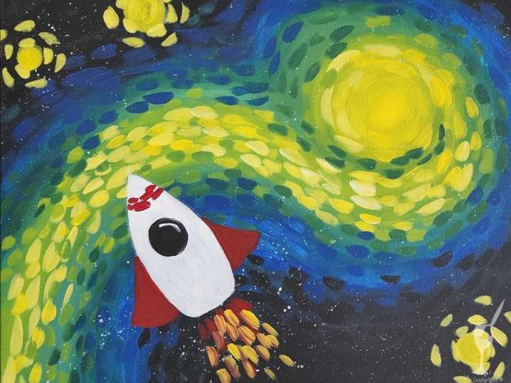 Paint and Sip - The Greatest Rocket Ship - Family Fun Kids Camp ...