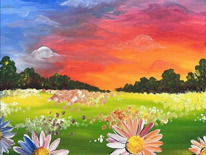 Paint and Sip - Field of Daisies - Teen Fun - Baytown | Classpop!