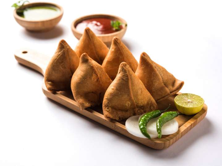 Vegetarian samosas Shot