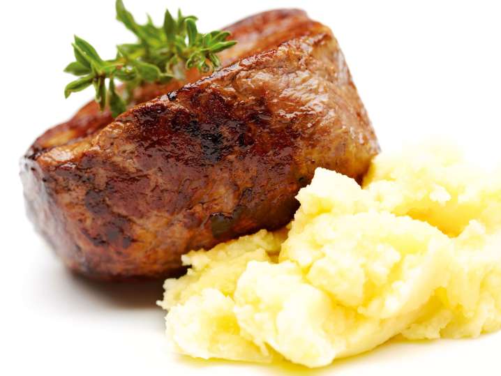 Steak and potato mash Shot