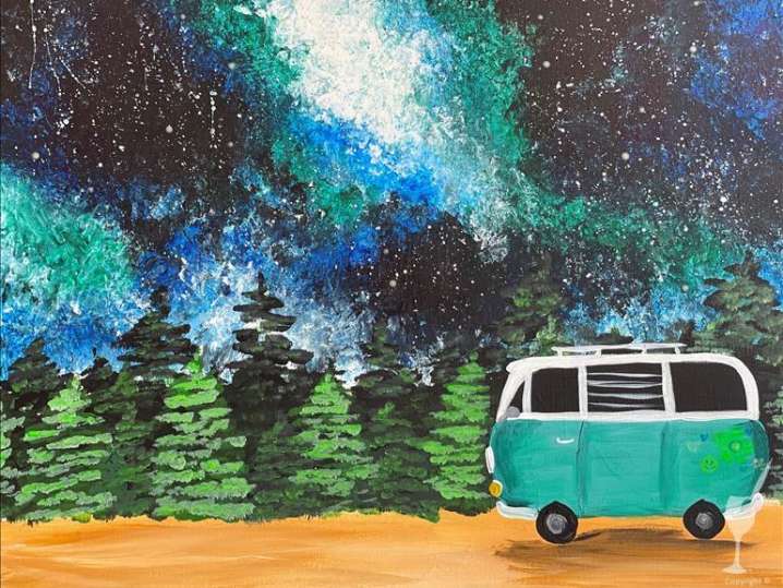 Paint and Sip Van Life San Antonio Classpop!