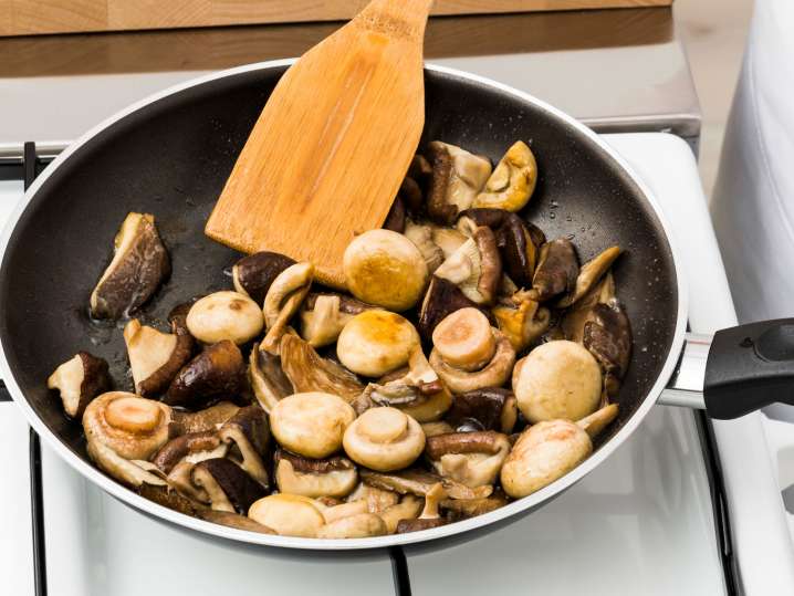 Fort Worth - cooking mushrooms Shot