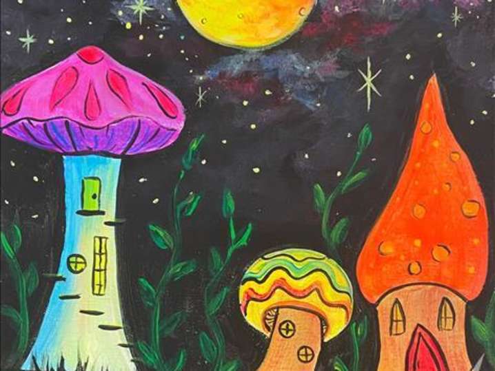 Paint and Sip - Mushroom Kingdom - Family Fun - Pasadena | Classpop!