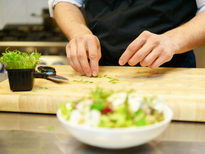 Los Angeles - preparing salad Shot