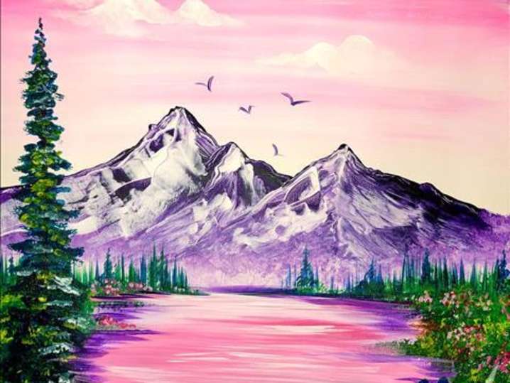 Paint and Sip - Cotton Candy Lake - Houston | Classpop!