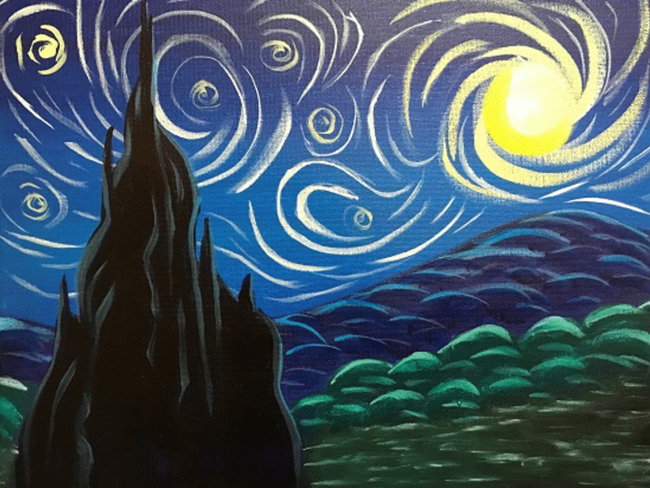 Paint and Sip - Starry Night Skies - Indianapolis | Classpop!
