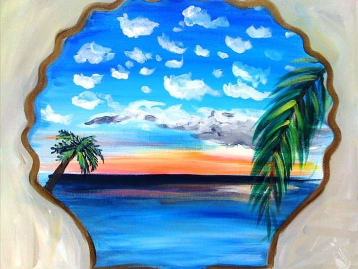 Paint and Sip - A Day at the Beach - Houston | Classpop!