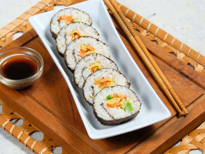 Edmonton - kimbap or gimbap-korean rice roll.Korean style sushi Shot