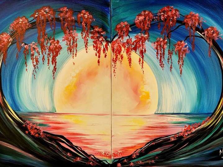 Paint and Sip - Boughs Over Pink - Houston | Classpop!