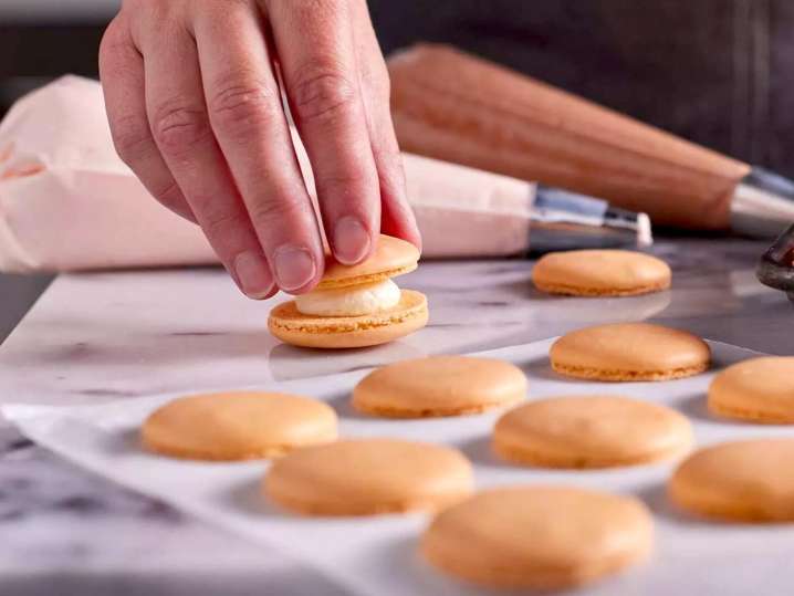 Assembling macarons Shot