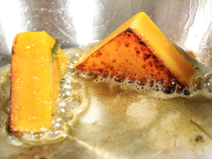 Des Moines - cooking butternut in butter Shot