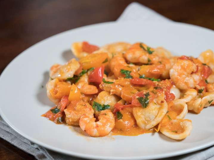orecchiette pasta plate Shot