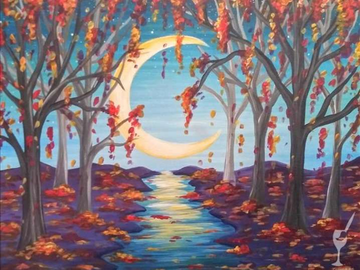 Paint and Sip - Walk in the Moonlight - Austin | Classpop!
